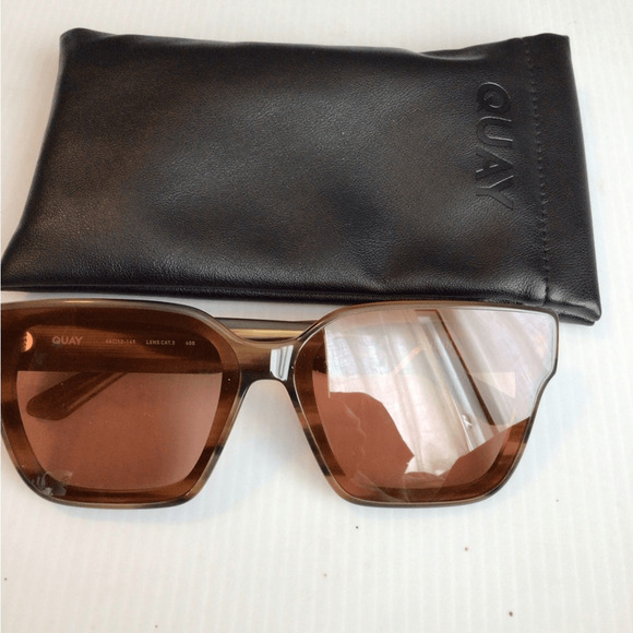 NEW! Rare Apricot Wood Drive in Quay Australia Brown Sunglasses Sleek Design main image 5